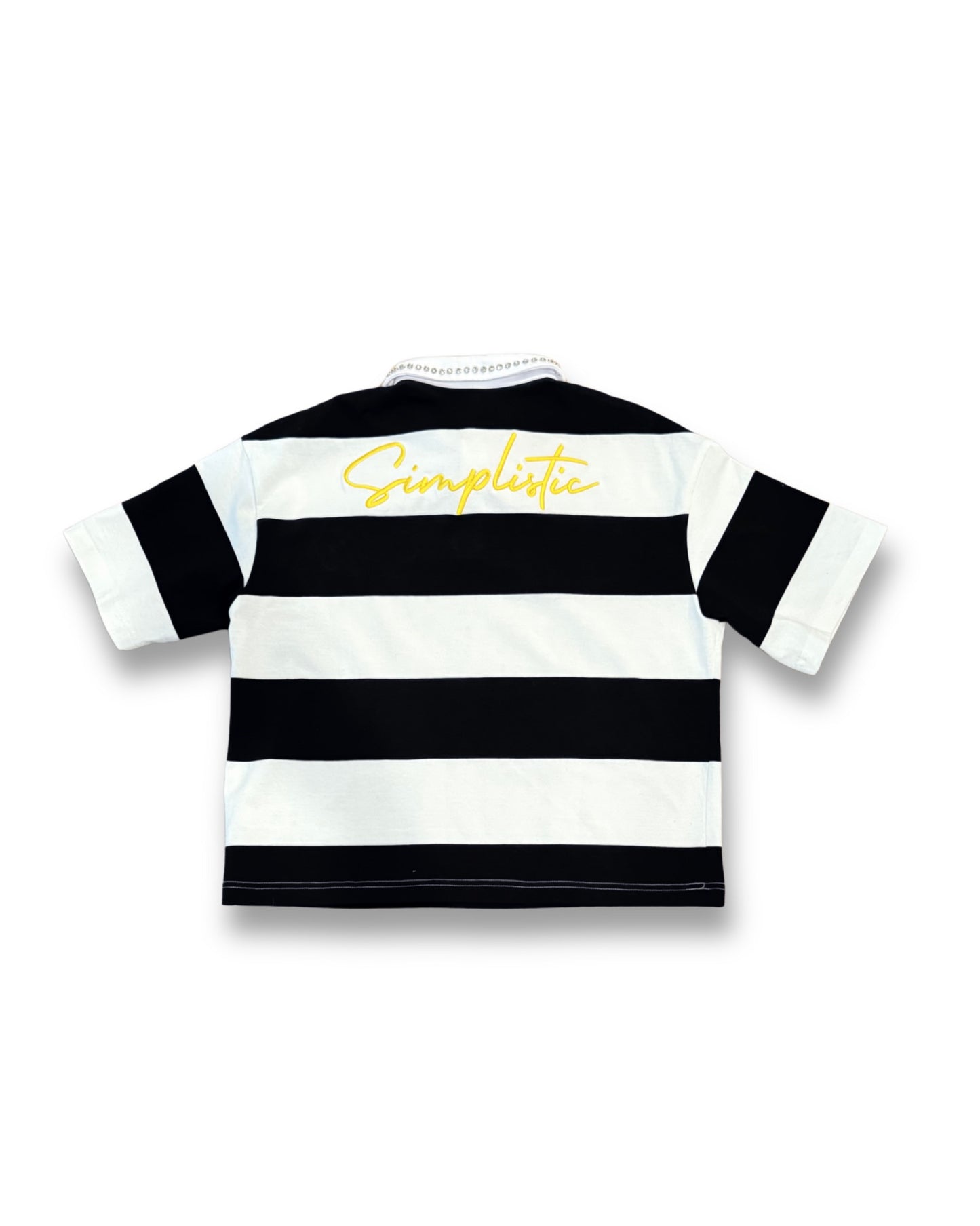 BLACK STRIPED POLO